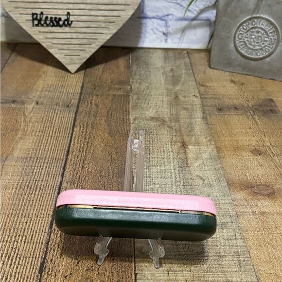 Kate Spade Pink & Green Colorblock Hardcase Eyeglass Sunglass Case. - Picture 5 of 12